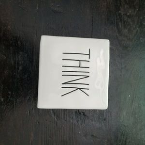 Rae dunn paper weight "think"